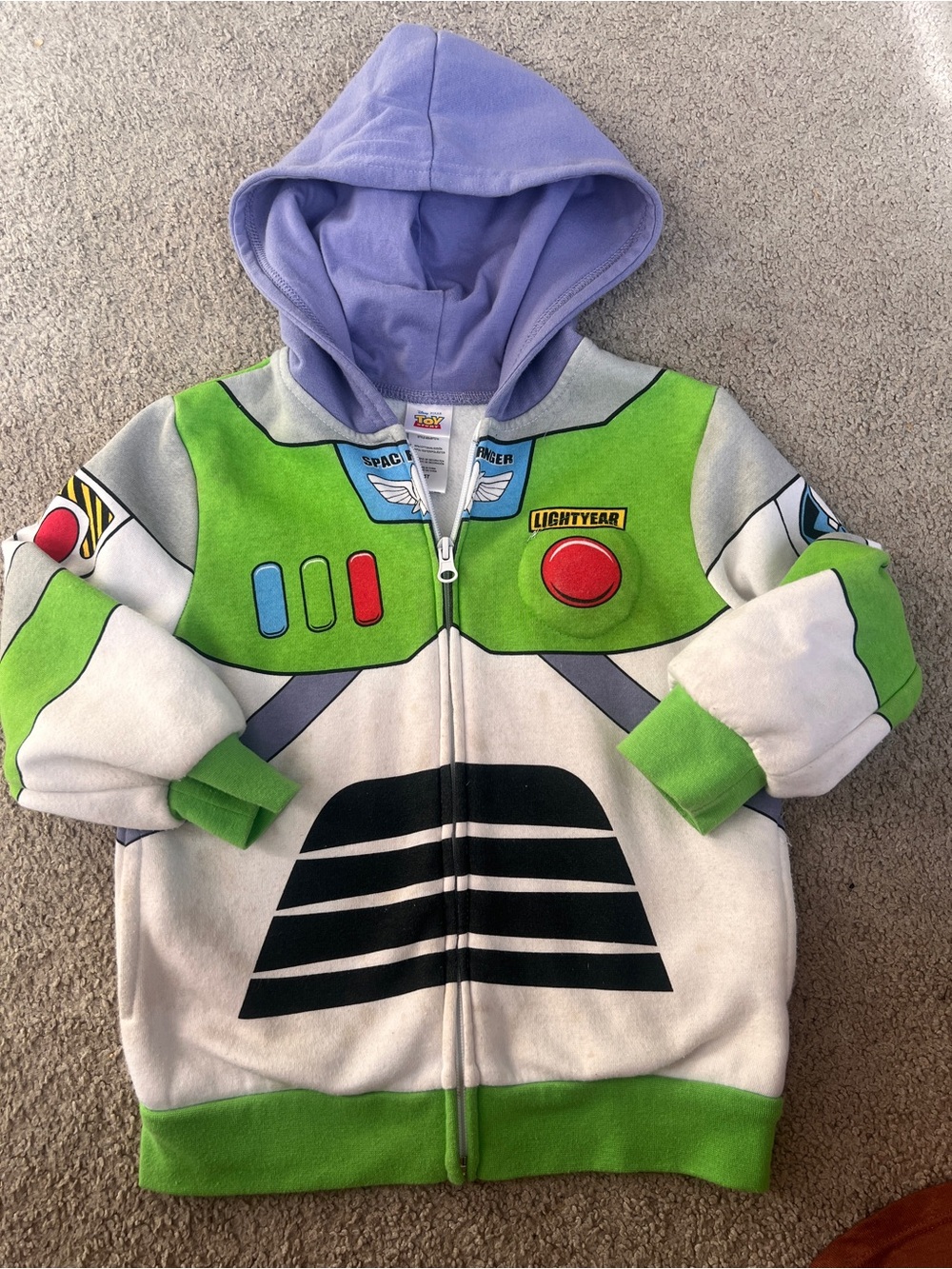 Disney•Pixar Lightyear Green & Purple Kids Hooded Zip-Up Jacket